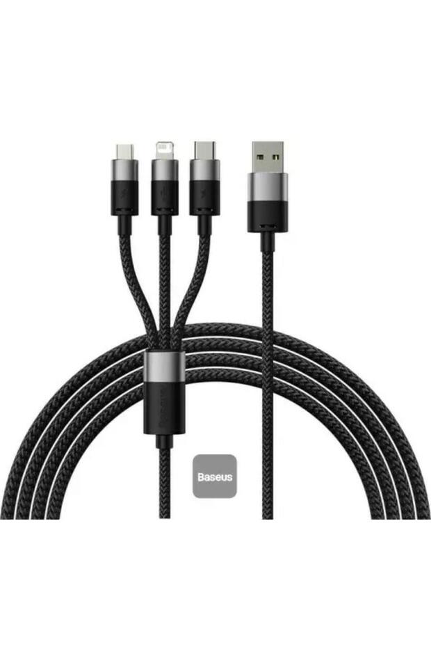 Data cable Baseus StarSpeed 3-in-1, Fast Charging, USB-C, Lightning, Micro USB, 3.5A, 1.2 meters - 1