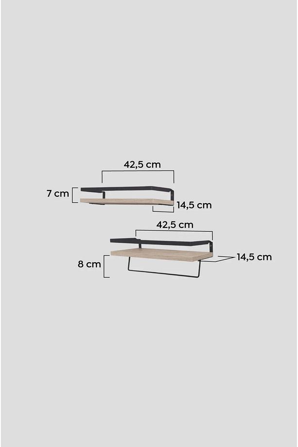 Banyo Rafı 2 Raflı Havluluk Organizer Ahşap Metal Banyo Havluluk 2li Havluluk - 4