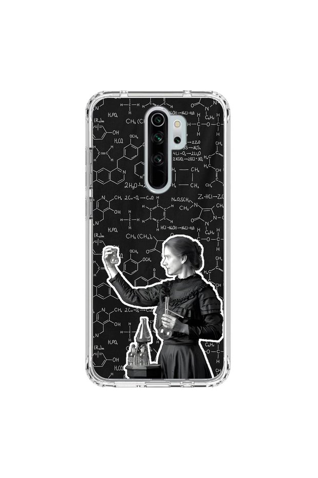 حافظة شفافة متوافقة مع هاتف Xiaomi Redmi Note 8 Pro بتصميم ماري كوري