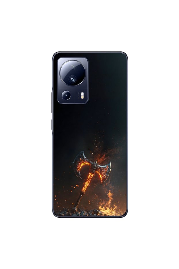 حافظة شفافة متوافقة مع هاتف Xiaomi Mi 13 Lite بتصميم Axe