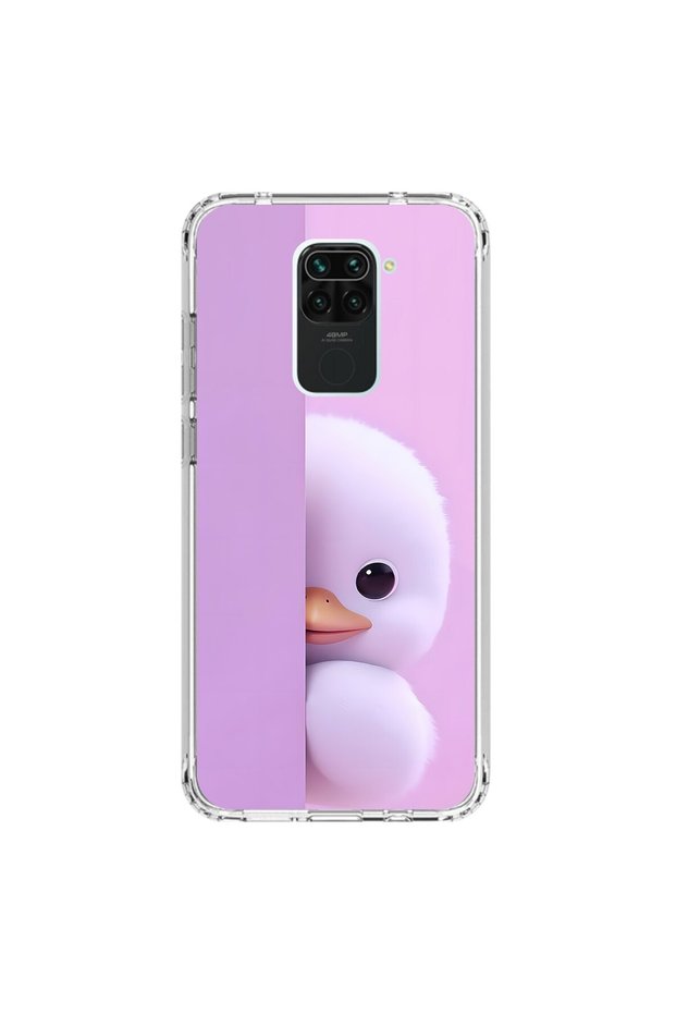 حافظة شفافة متوافقة مع هاتف Xiaomi Redmi Note 9 مع تصميم بطة قطيفة 3