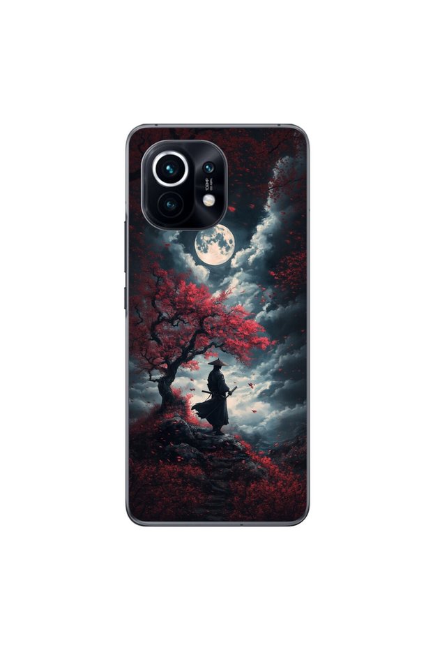 حافظة شفافة متوافقة مع هاتف Xiaomi Mi 11 بتصميم Samurai 2