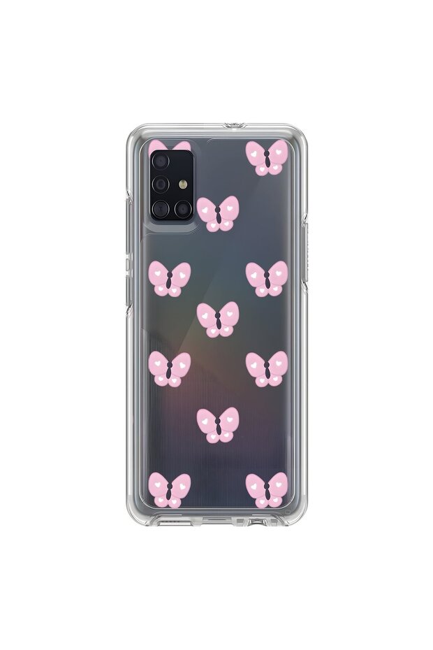 Samsung Galaxy A51 Compatible Transparent Case with Butterfly 1 Design