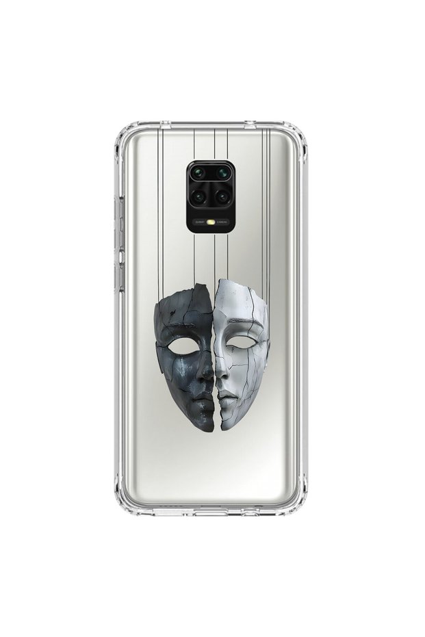 Xiaomi Redmi Note 9 Pro Compatible Transparent Case with Aesthetic Face 8 Design