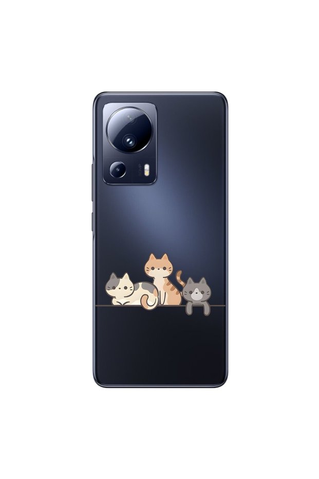 حافظة شفافة متوافقة مع هاتف Xiaomi Mi 13 Lite مع 4 تصميمات
