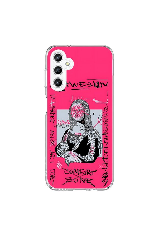 Samsung Galaxy A25 Compatible Transparent Case with Graffiti 1 Design