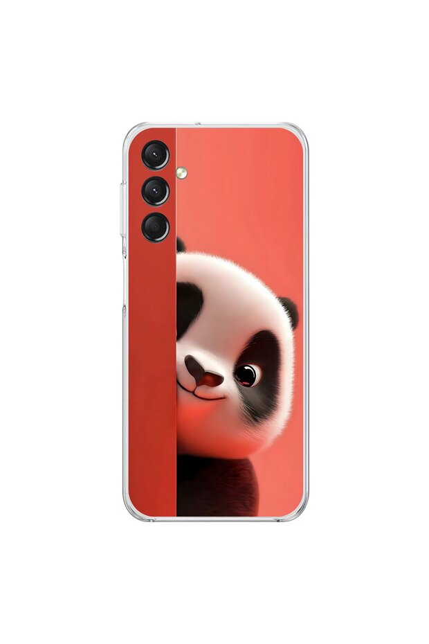 حافظة شفافة متوافقة مع هاتف Samsung Galaxy A14 مع تصميم 4 Panda