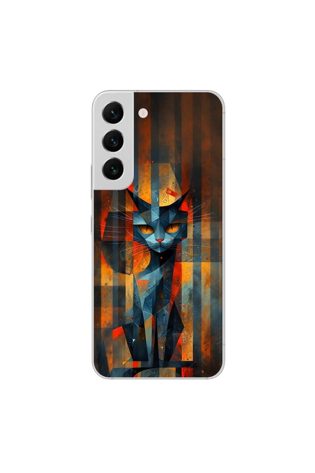 حافظة شفافة متوافقة مع هاتف Samsung Galaxy S22+ بتصميمين جماليين