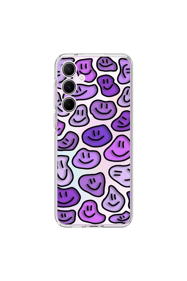 Samsung Galaxy A55 Compatible Transparent Case with Wallpaper 6 Designs