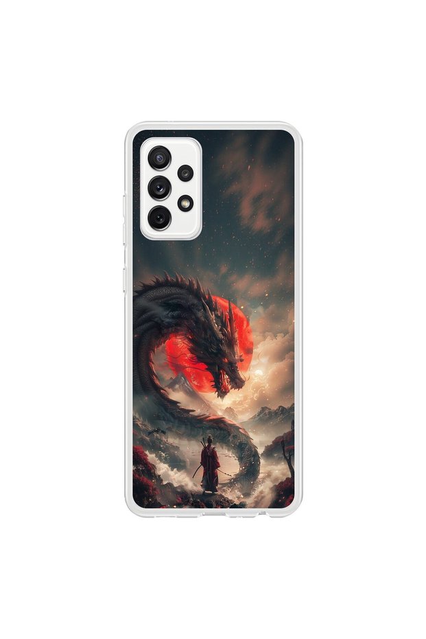 Samsung Galaxy A72 Compatible Transparent Case Samurai 3 Design
