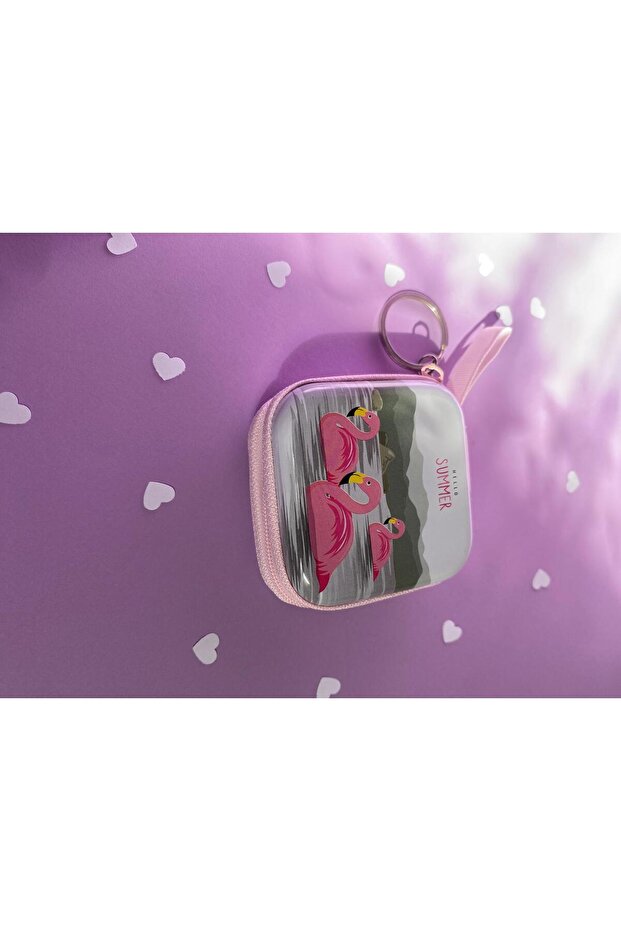 Patterned Zipper Mini Metal Box, Organizer(7cm)