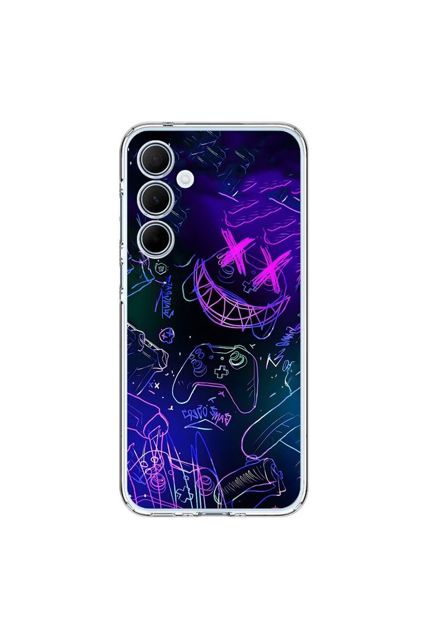 Samsung Galaxy A35 Compatible Transparent Case with Graffiti 4 Design