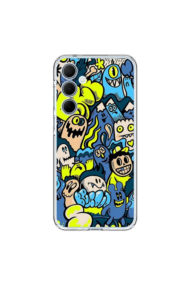 Samsung Galaxy A35 Compatible Transparent Case with Graffiti 11 Design