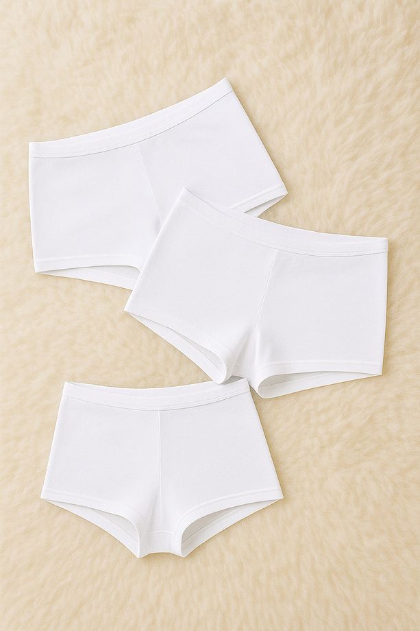Kadın İç Giyim 3 Adet Esnek Pamuklu & Modal Boxer Şort LL.22.ILK554.001 - 1
