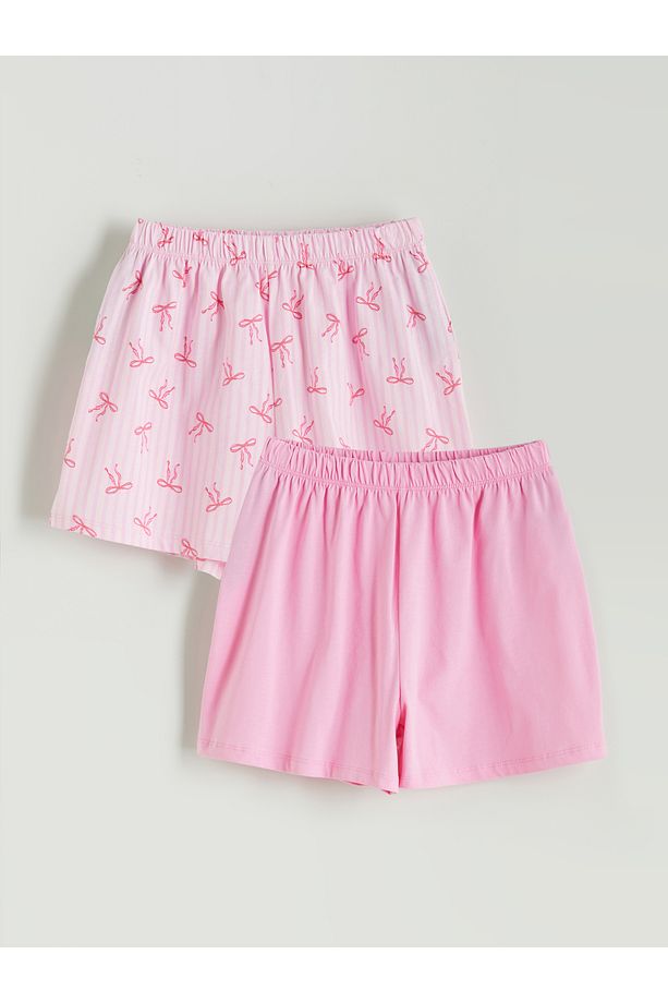 Beli Lastikli Kız Çocuk Pijama Şort 2'li - 1
