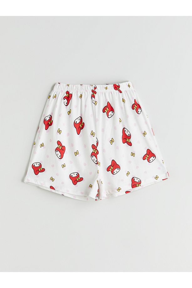 Bisiklet Yaka My Melody Baskılı Kız Çocuk Şortlu Pijama Takımı - 7