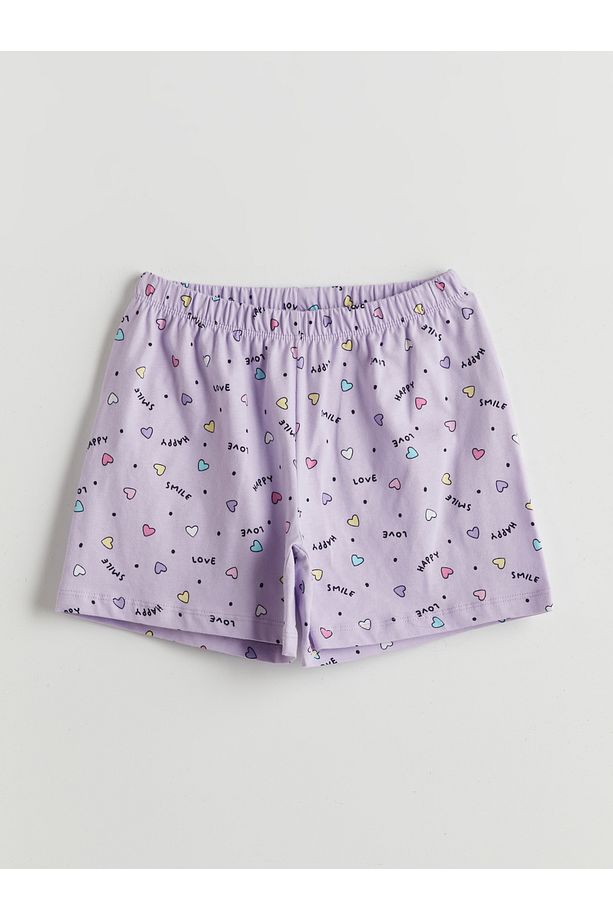 Kare Yaka Kız Çocuk Şortlu Pijama Takımı - 3
