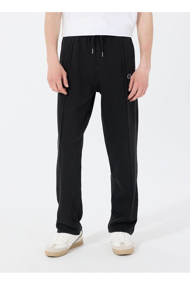 Regular Fit Siyah Erkek Eşofman Altı M5GB60KCPR1JTMU GO GARMENT DYED JG - 3