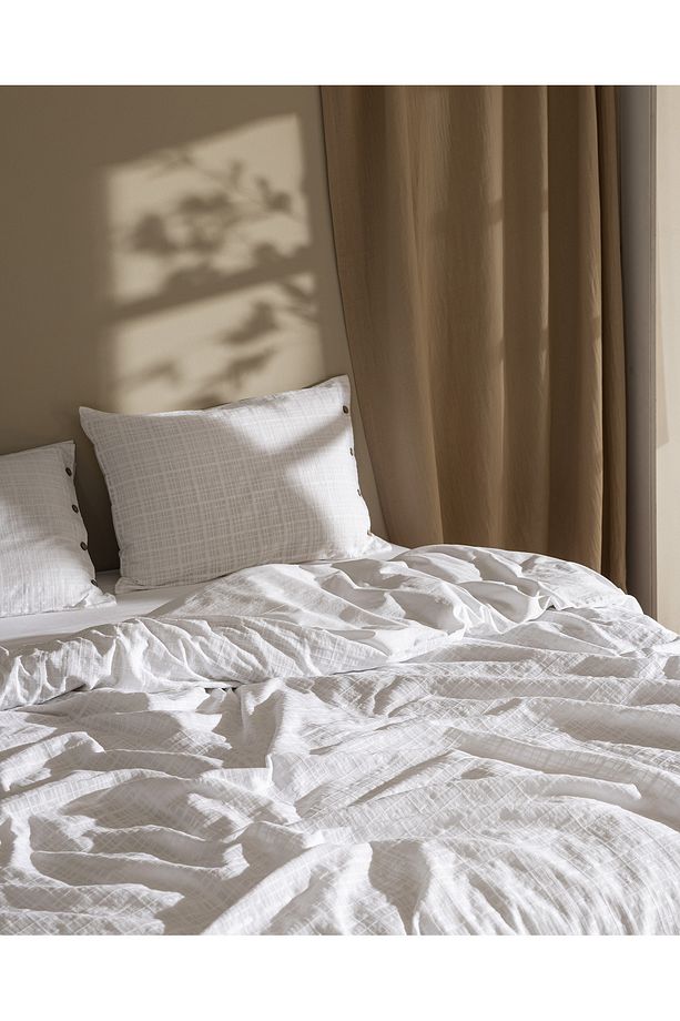 Lumiere King Size %100 Pamuk Armürlü Nevresim Takımı - Bej - 2