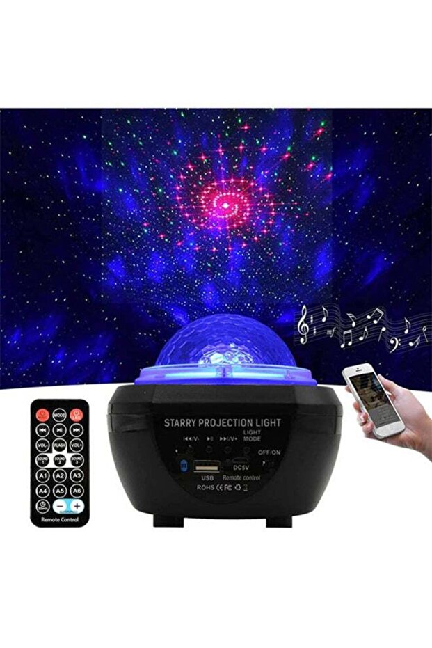 2-In-1 Star Light Projector Led Night Light with Remote Control