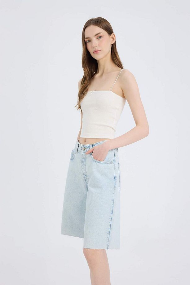 Normal Bel Jean Bermuda Şort E1149AX25SP - 5