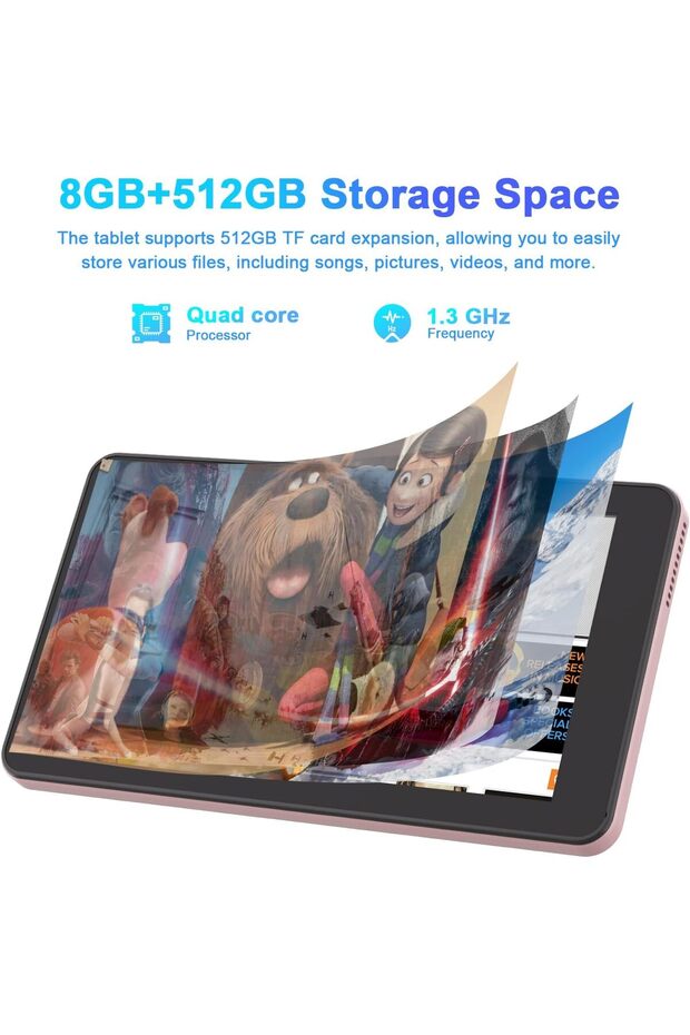 C idea 7 Inch Tablet, Android 13 Tablet, Quad Core Processor, 8GB RAM 512GB ROM, 512GB Expand, Dual - 7