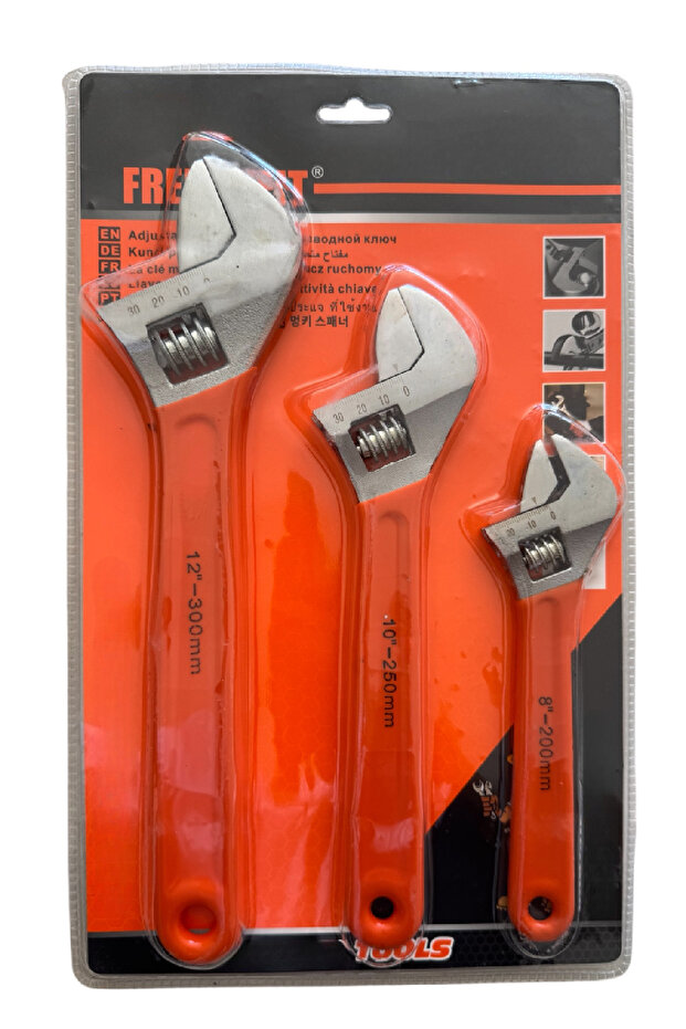 Worm Key Set English Key Set 3-Piece 8''-10''-12'' Metal Frog Key