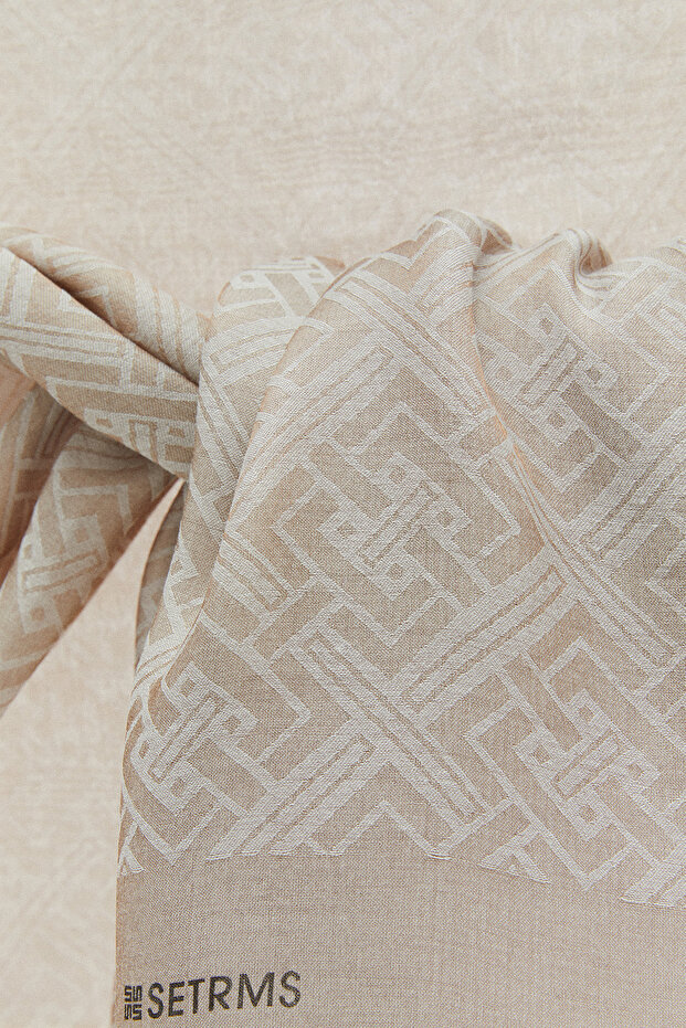 Labirent Desenli Şal - 2