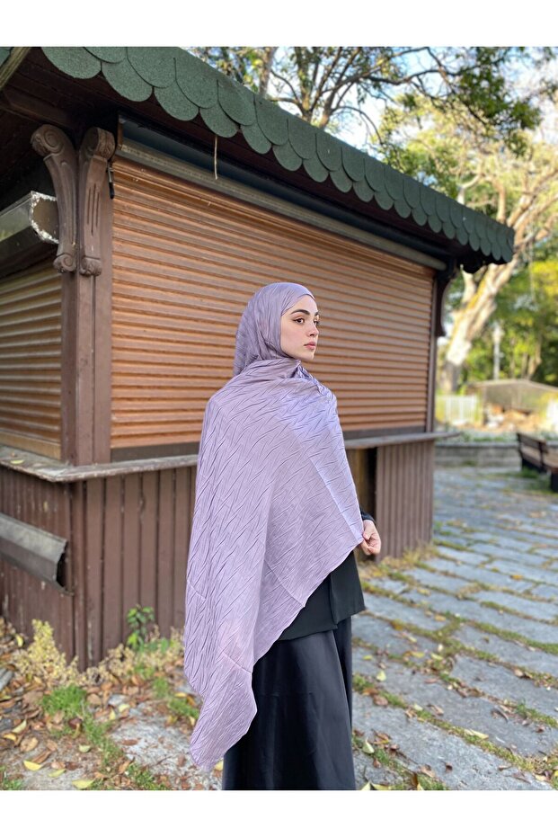 Piliseli Bambu Şal Lavanta - 1