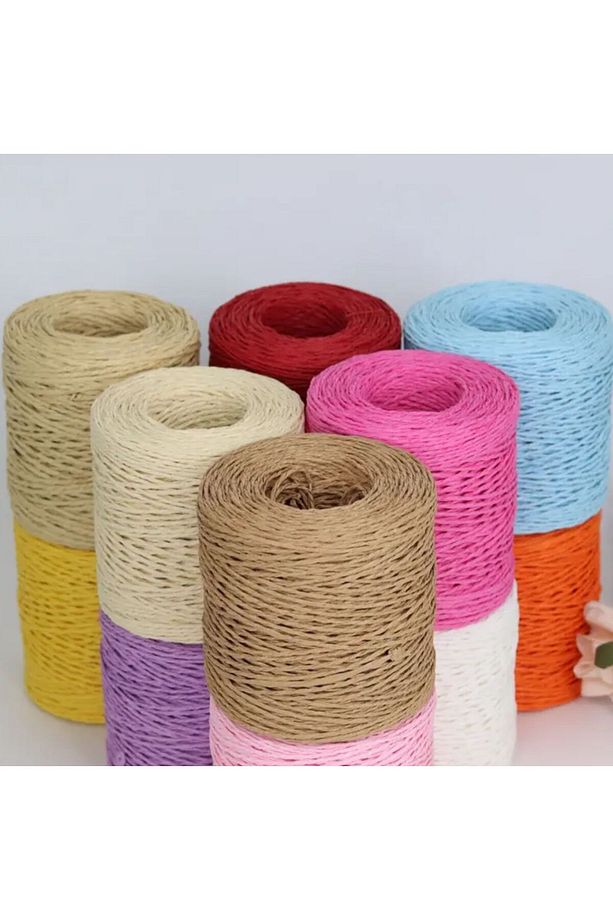 kağıt ip, bobin kağıt ip, çanta yapımı, şapka yapımı, dıy yapımı (100gr) G39 - 5