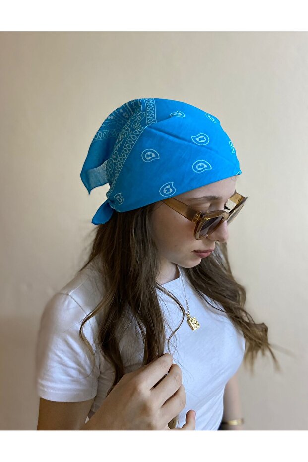 Unisex Ethnic Patterned Bandana - Summer Hair Accessory - Scarf - Gift