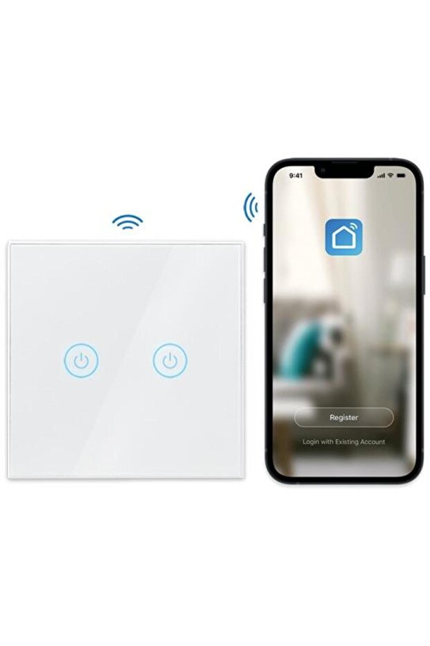 LogiLink SH0125 smart switch, Wi-Fi, 2 buttons, touch control, LED indicator - 5