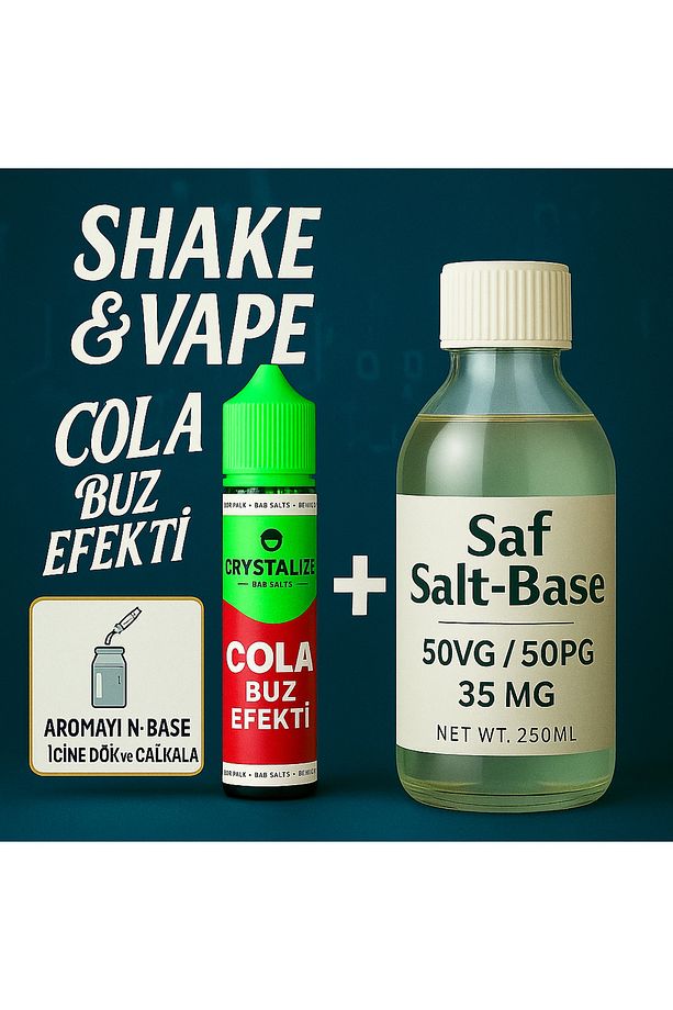 Crystalize Cola 30ML + 35MG Salt Base 250 ML DIY KIT - 1
