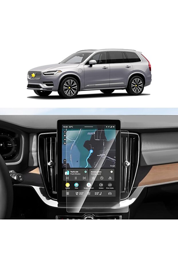 واقي شاشة فولفو XC90 2025 متوافق مع الوسائط المتعددة 9H نانو