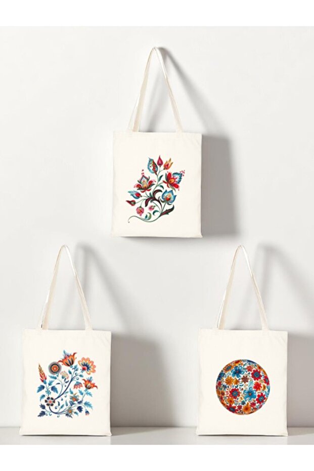 Paint Pattern Printed Cloth Bag 3-Piece Shoulder Bag - Birthday Gift for Women Gift Product Item
