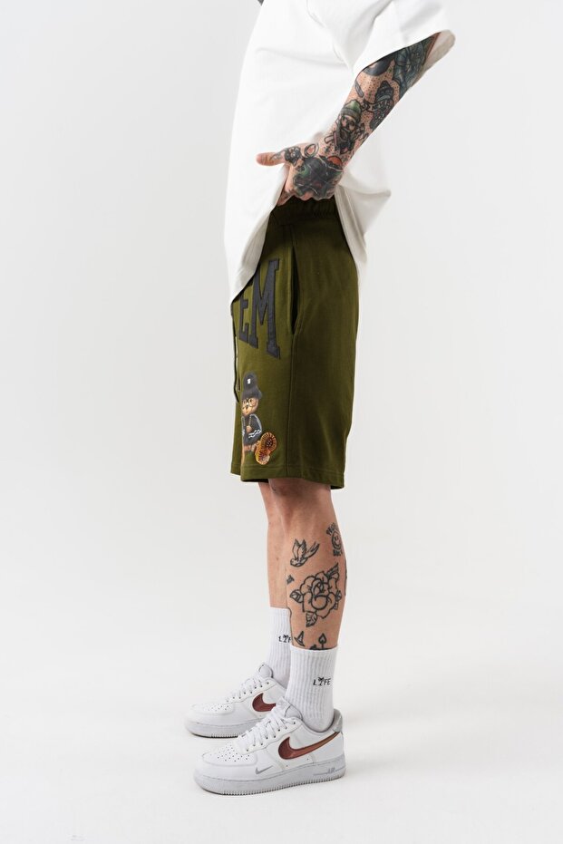 System Patch Detay Oversize Şort - 5