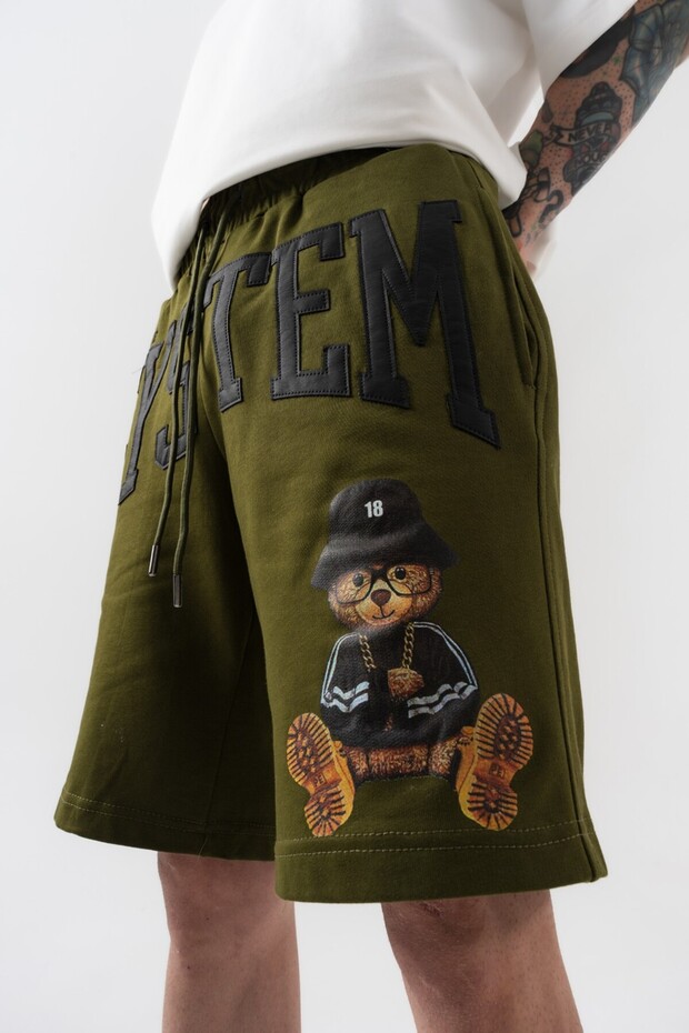 System Patch Detay Oversize Şort - 2