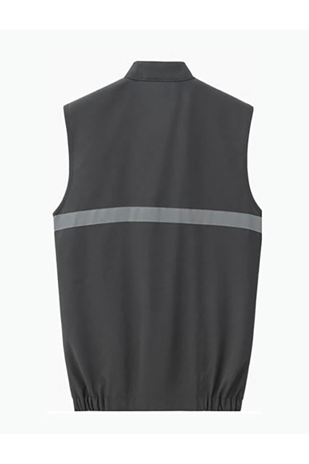 Mualta Model 2 Yazlık İş Yeleği 16/12 Gabardin Kumaş %100 Pamuk Saks Mavi Robalı - 2