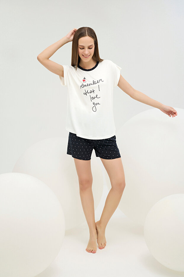 16634 KADIN BASKILI ŞORT TAKIM - 1