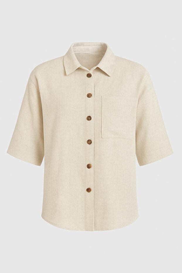 Gömlek Şortlu Keten TAKIM - 3