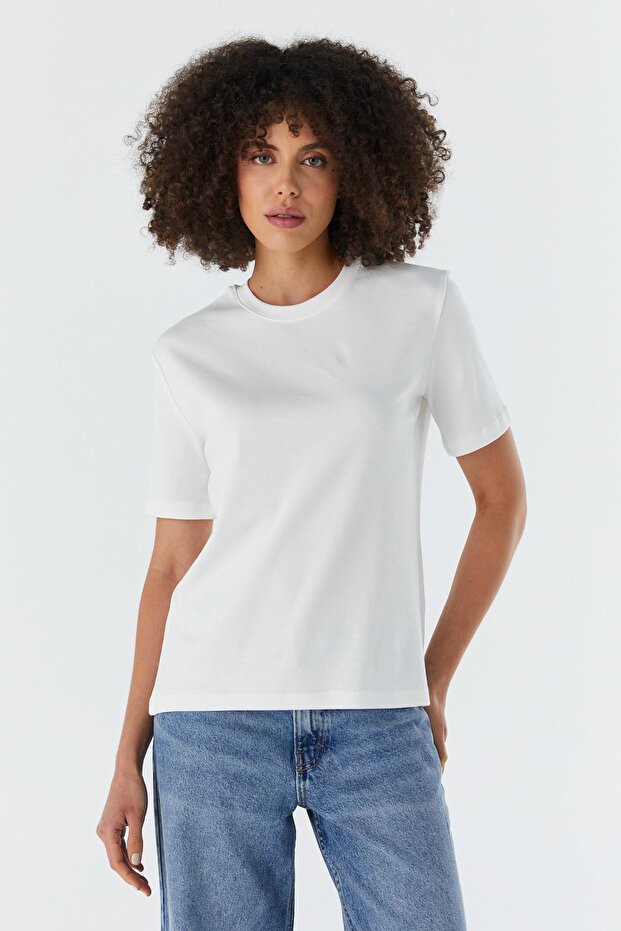 Regular Basic T-Shirt Ecru - 2