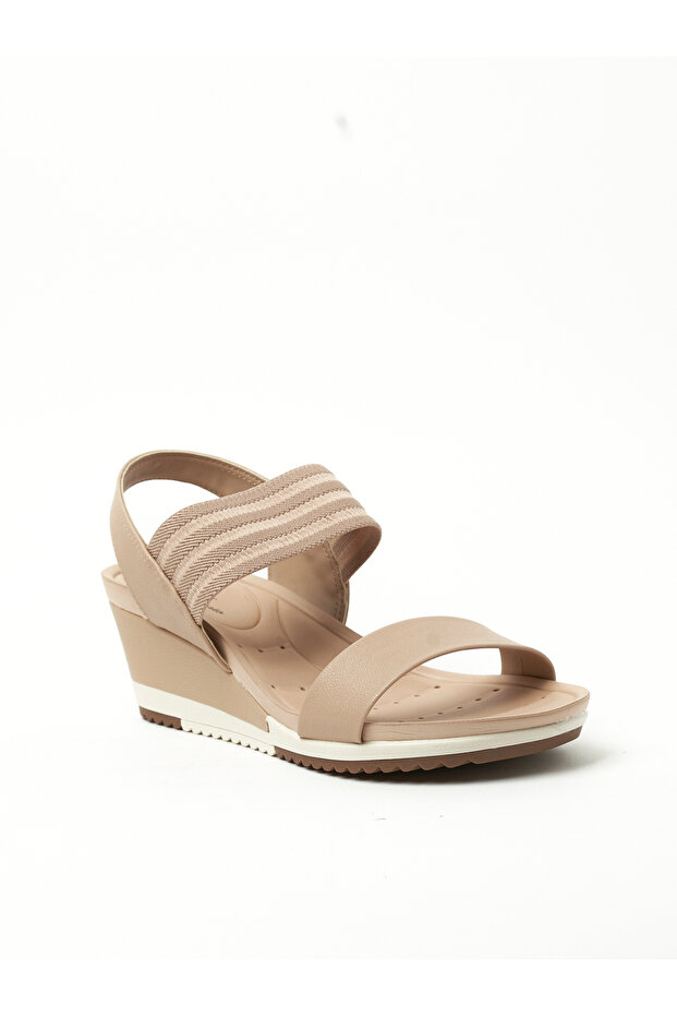 Ladies Wedge Sandals Beige | Made In Brazil