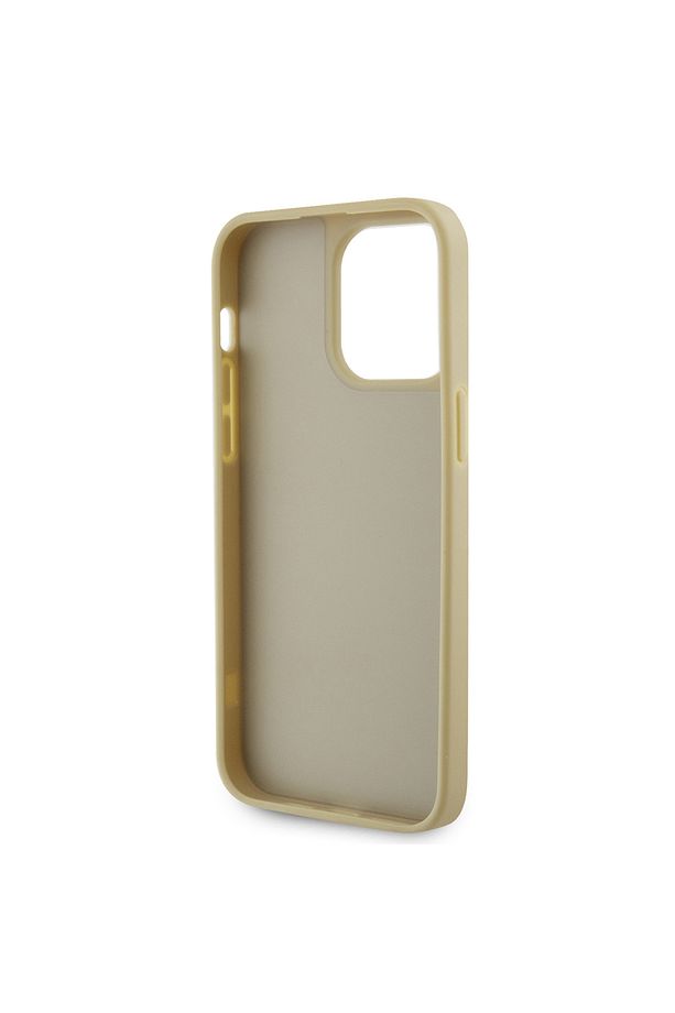 iPhone 13 Pro Max Uyumlu Kılıf Guess Lisanslı Taşlı Arka Yüzey Üçgen Logolu Kapak Gold - 4