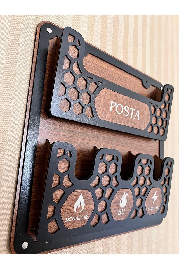 Apartman Ortak Fatura Ve Posta Kutusu Ahşap Posta ve Fatura Kutusu - 6