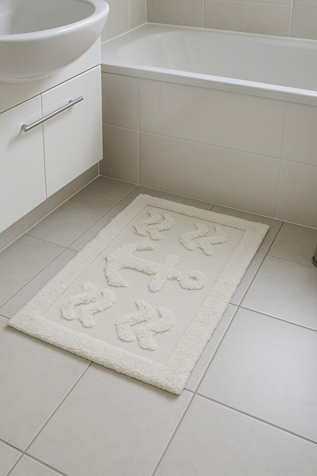 ممسحة منقوشة على شكل مرساة 50 × 80 سم - 1