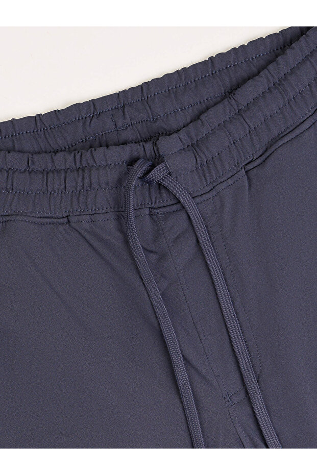 Solid Stretch Joggers with Drawstring - 1