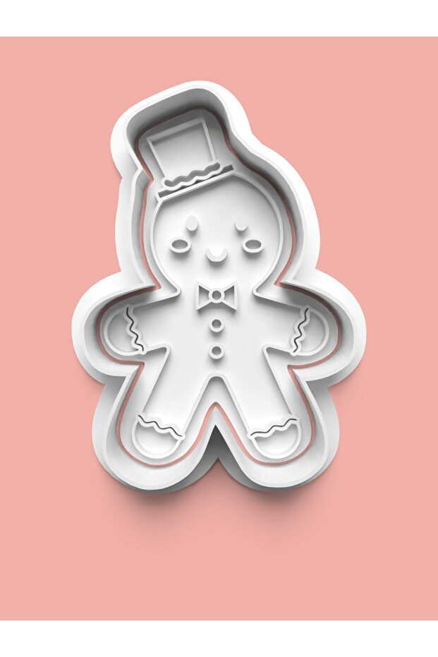 Gingerbread Man Figure with Hat Cookie Mold and Sugar Dough Mold 0008-1