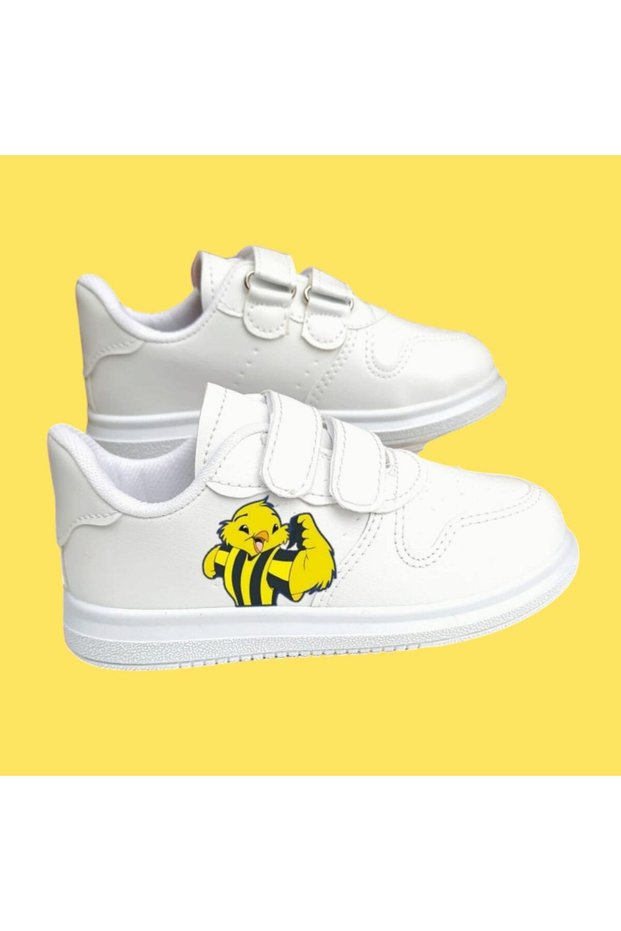 Champion Canary Detailed Yellow Navy Blue Boys' Sports Shoes