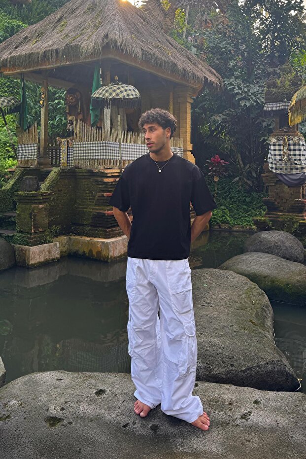 Μπλουζάκι Crop Fit Basic Μαύρο - 3