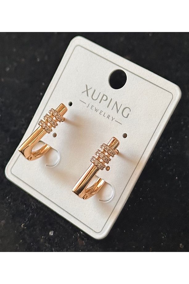 Xuping Kararmaz Çelik Küpe - 1